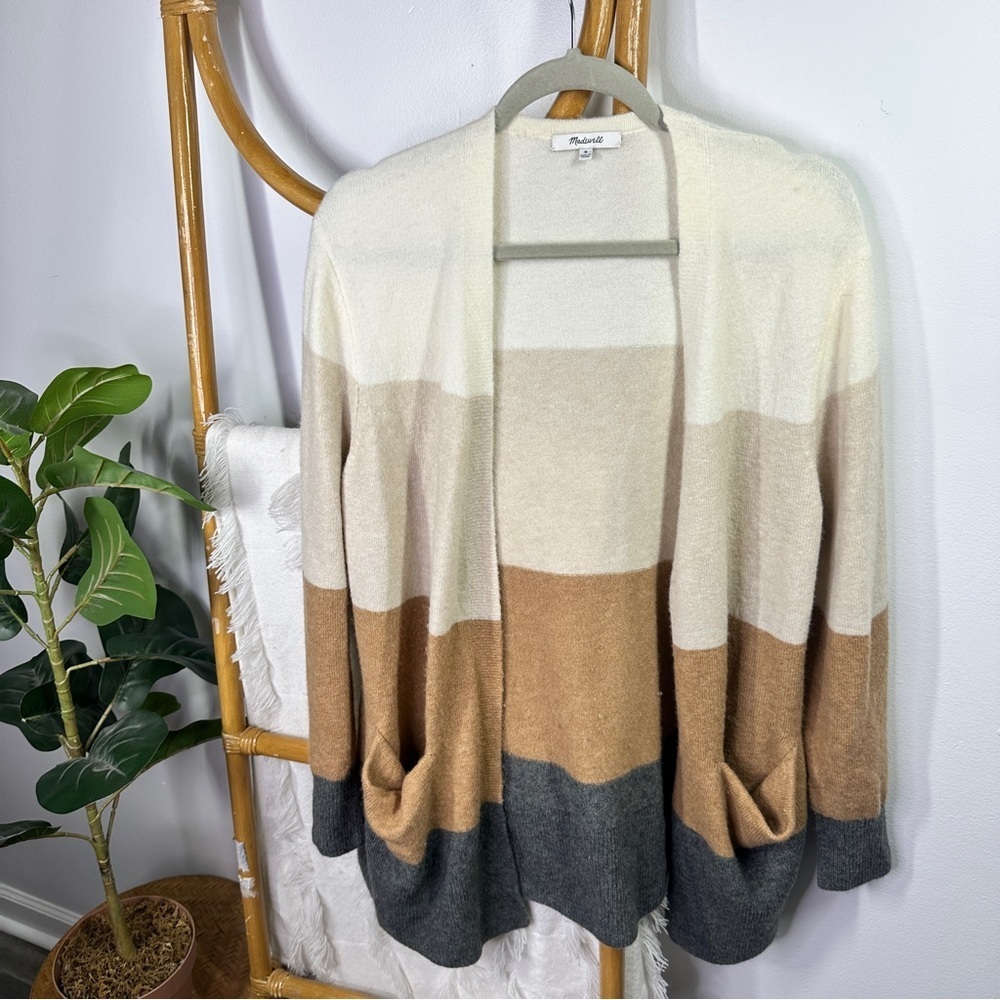 Madewell Knit Colorblock Striped Sweater sz M - Picture 3 of 6